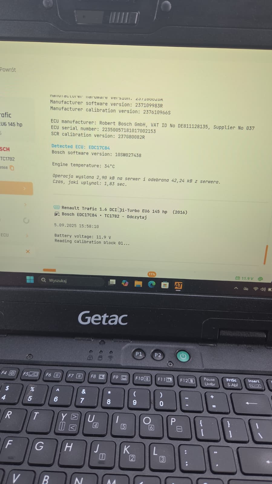 Renault Trafic 1.6Dci BiTurbo- wykodowanie Adblue
